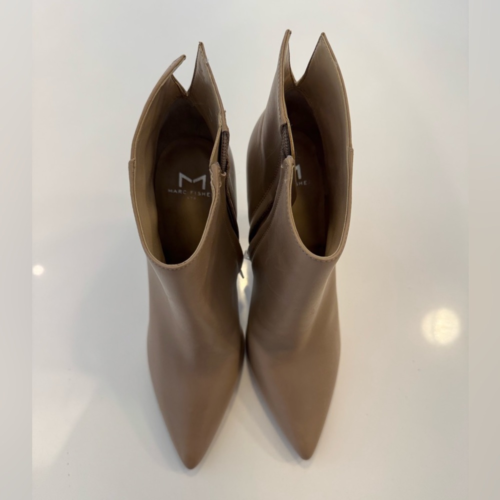Marc Fisher Women's light Brown Leather Ankle Booties